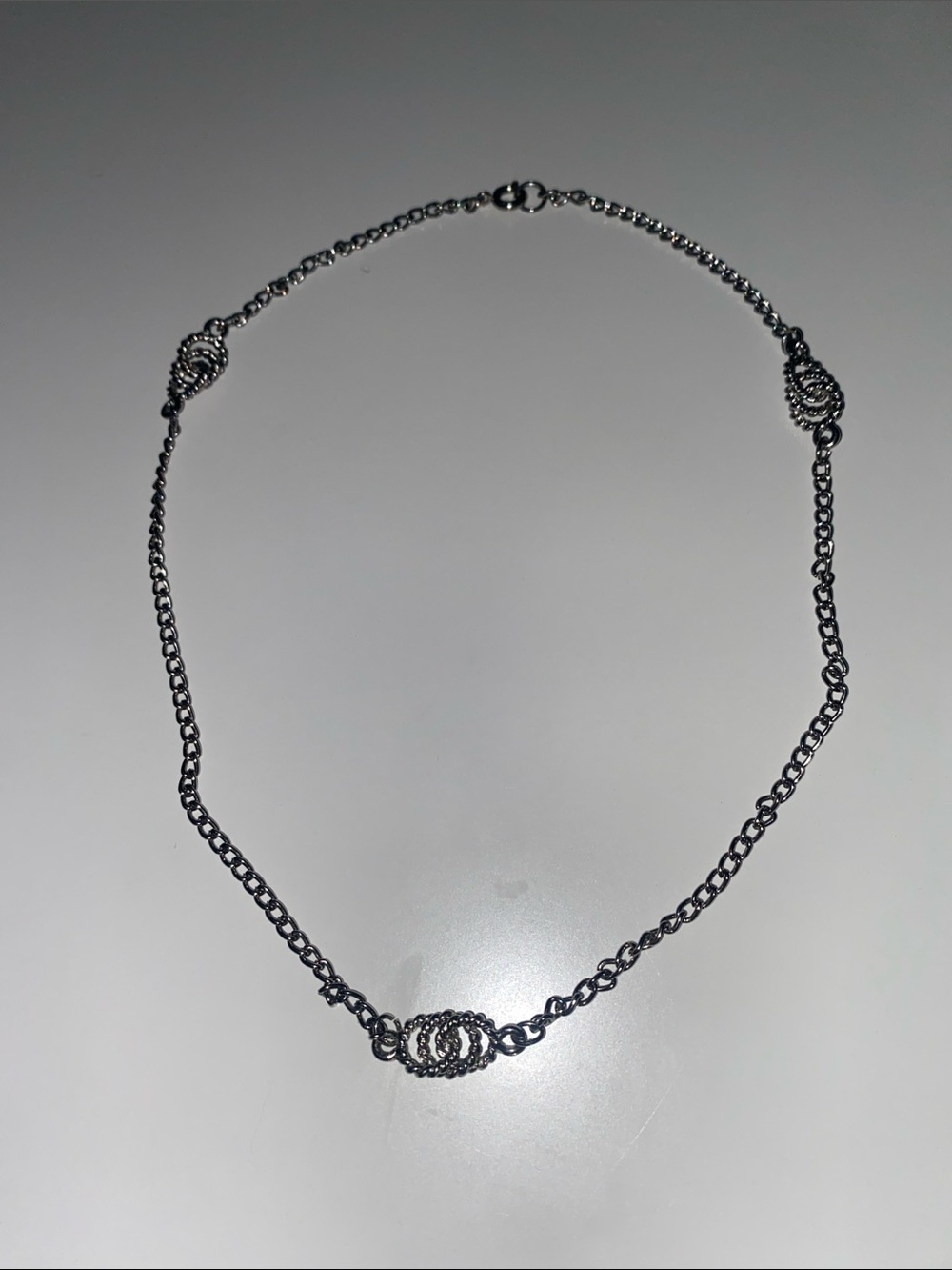 Silver-Tone Interlocking Circle Necklace - Women Jewelry